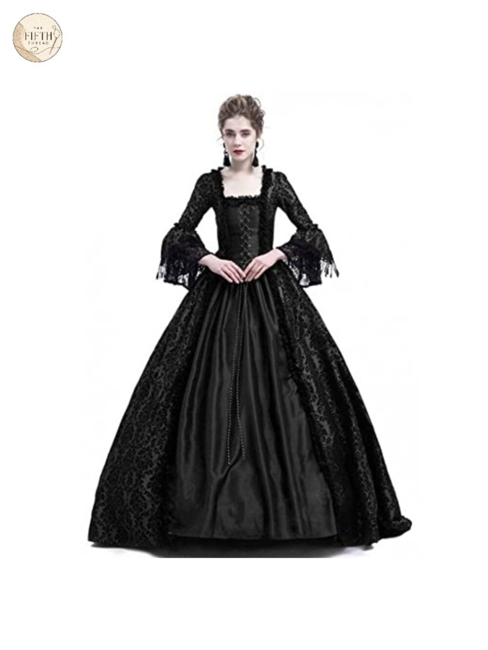 Medieval Queen Victorian Lace Satin Costume Dress